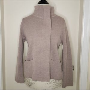 Designer Wool Knit Blazer Jacket